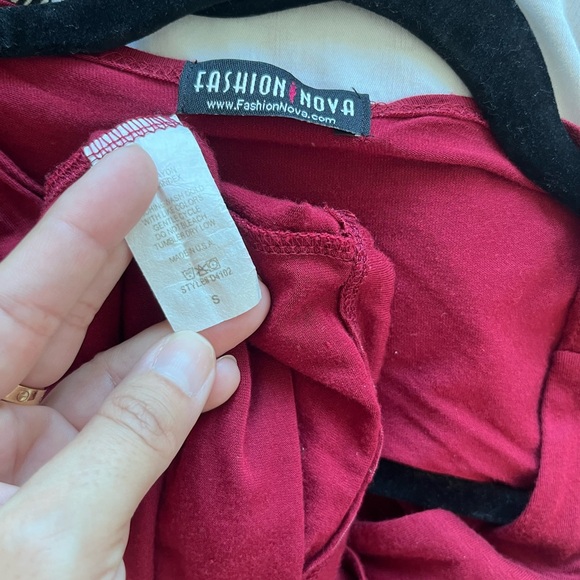 Fashion Nova Deep Red Backless Dress - Picture 2 of 5